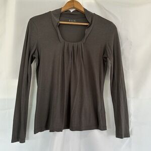 ELLE Supersoft Pullover Top Size S Gray Minimalist Cotton / Model‎ Soft